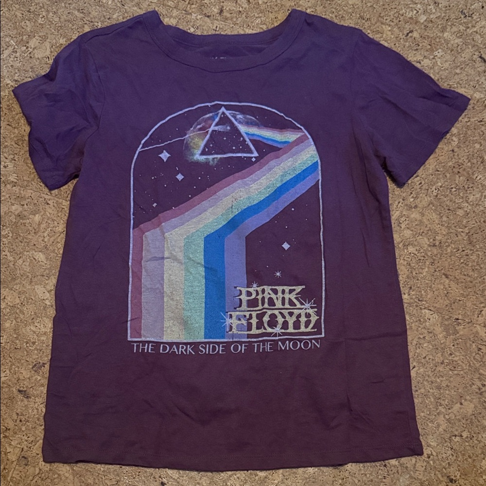 Pink Floyd Kids T-Shirt in Purple with Rainbow Design